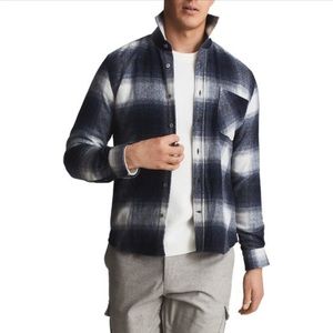 Reiss Daytona plaid flannel size large